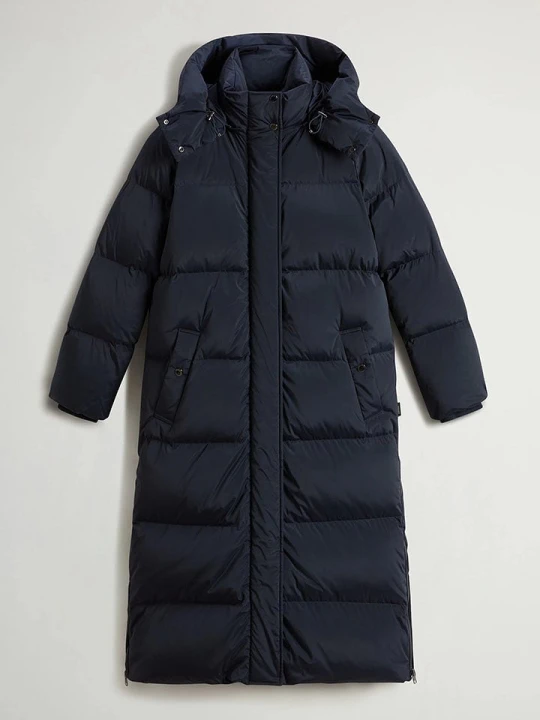Zdjęcie produktu Woolrich Płaszcz puchowy "Kelly" w kolorze granatowym rozmiar: XL