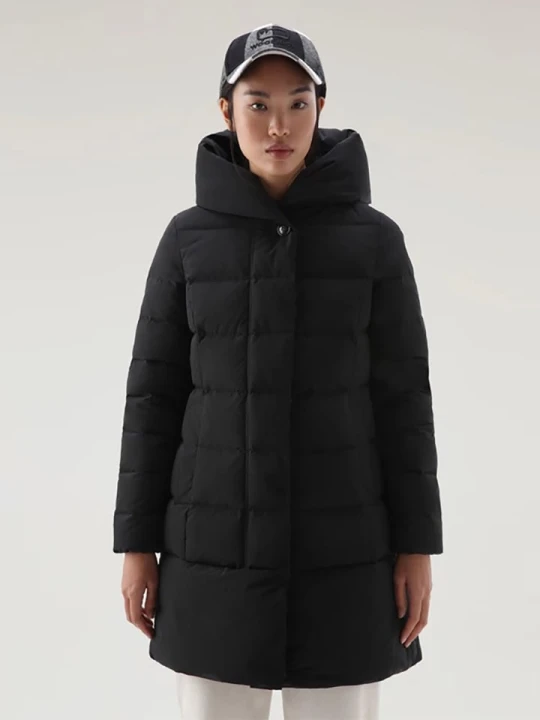Zdjęcie produktu Woolrich Płaszcz puchowy "Prescott" w kolorze czarnym rozmiar: M