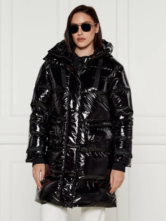 Zdjęcie produktu Woolrich Puchowy płaszcz GLOSSY czarny