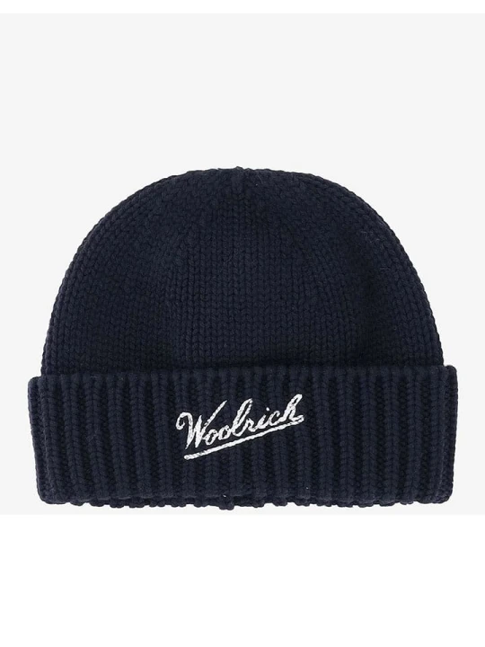 Zdjęcie produktu Woolrich Wełniana czapka w kolorze granatowym rozmiar: onesize