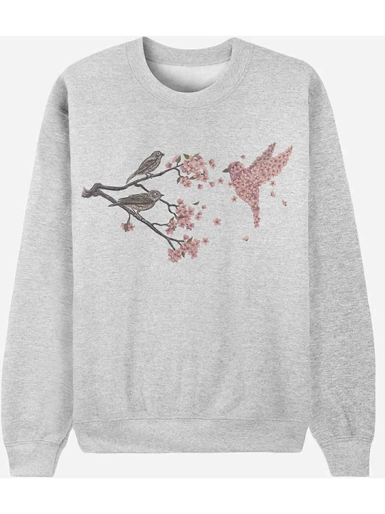 Zdjęcie produktu WOOOP Bluza "Blossom Bird" w kolorze szarym rozmiar: XL
