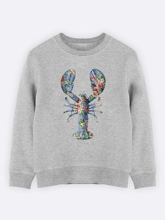 Zdjęcie produktu WOOOP Bluza "Floral Lobster" w kolorze szarym rozmiar: 128
