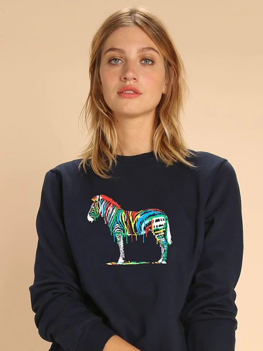Zdjęcie produktu WOOOP Bluza "Fresh Paint" w kolorze granatowym rozmiar: S