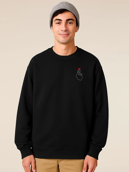 Zdjęcie produktu WOOOP Bluza "K Love Cur" w kolorze czarnym rozmiar: M