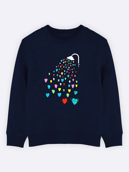Zdjęcie produktu WOOOP Bluza "Love Shower" w kolorze granatowym rozmiar: 128