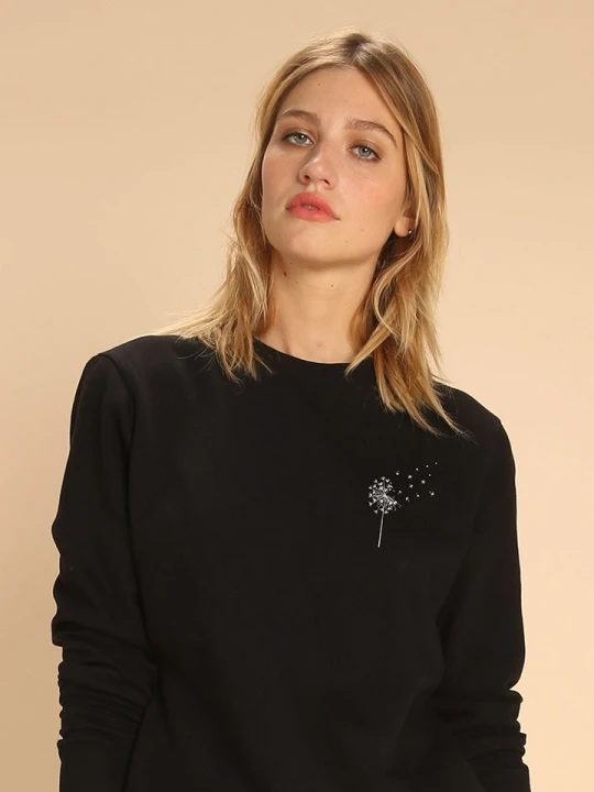 Zdjęcie produktu WOOOP Bluza "Pissenlit" w kolorze czarnym rozmiar: M