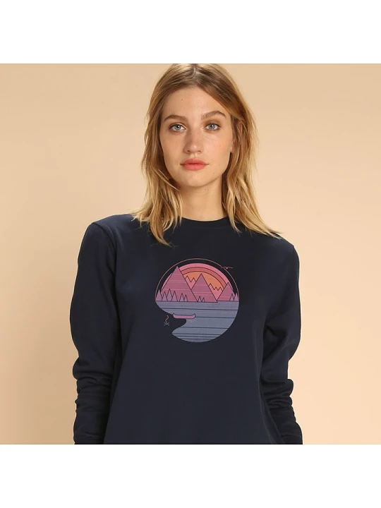 Zdjęcie produktu WOOOP Bluza "The mountains are calling" w kolorze granatowym rozmiar: M