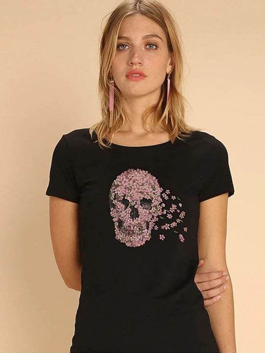 Zdjęcie produktu WOOOP Koszulka "Beautiful Death" w kolorze czarnym rozmiar: S