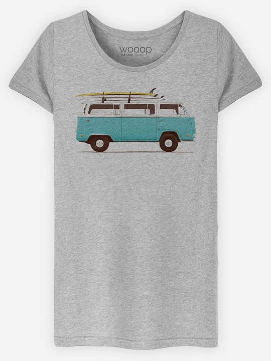 Zdjęcie produktu WOOOP Koszulka "Blue Van" w kolorze szarym rozmiar: M