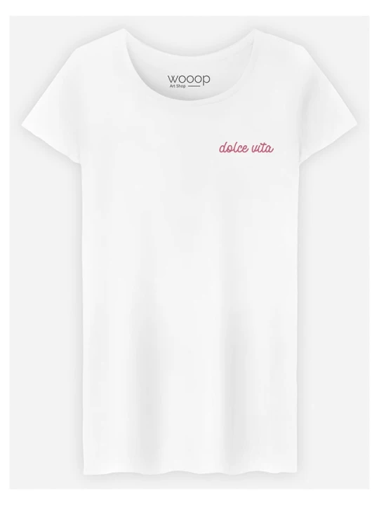 Zdjęcie produktu WOOOP Koszulka "Dolce Vita" w kolorze białym rozmiar: XXL