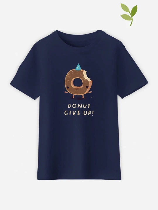Zdjęcie produktu WOOOP Koszulka "Donut give up" w kolorze granatowym rozmiar: 128