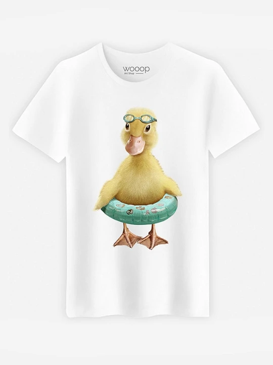 Zdjęcie produktu WOOOP Koszulka "Duck Bouee" w kolorze białym rozmiar: L