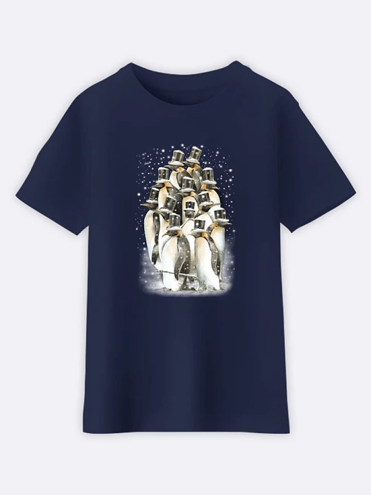 Zdjęcie produktu WOOOP Koszulka "Gathering in the Snow" w kolorze granatowym rozmiar: 128