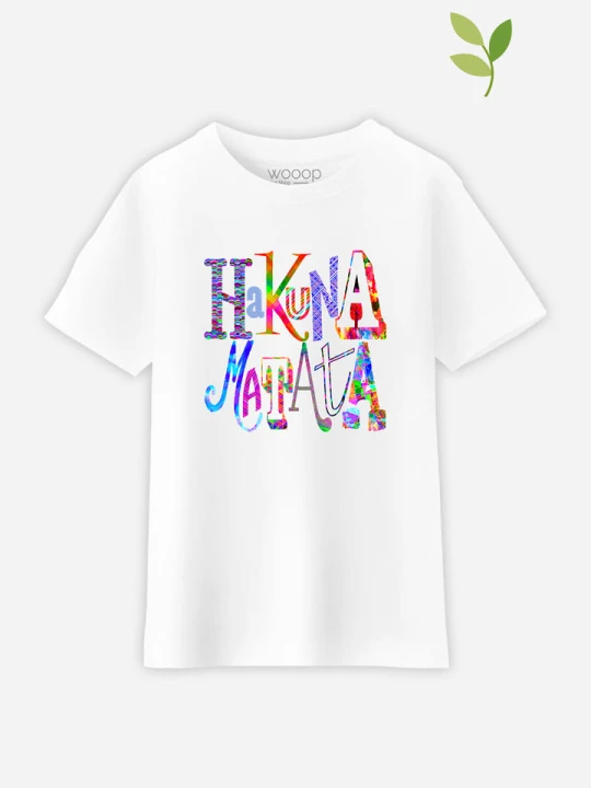 Zdjęcie produktu WOOOP Koszulka "Hakuna Matata" w kolorze białym rozmiar: 128
