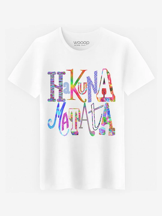 Zdjęcie produktu WOOOP Koszulka "Hakuna Matata" w kolorze białym rozmiar: S
