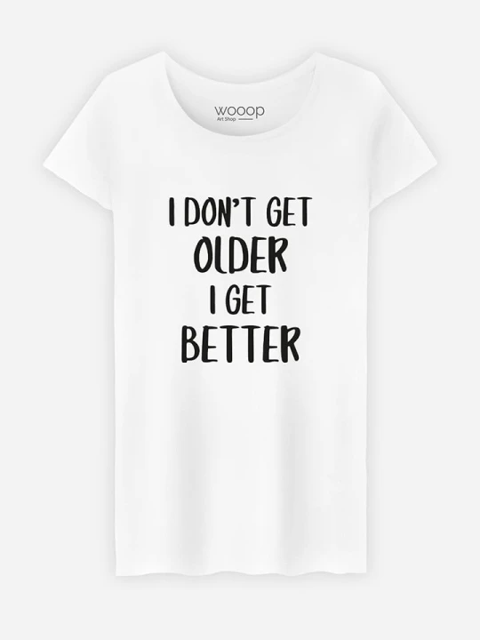 Zdjęcie produktu WOOOP Koszulka "I don't get older" w kolorze białym rozmiar: XXL