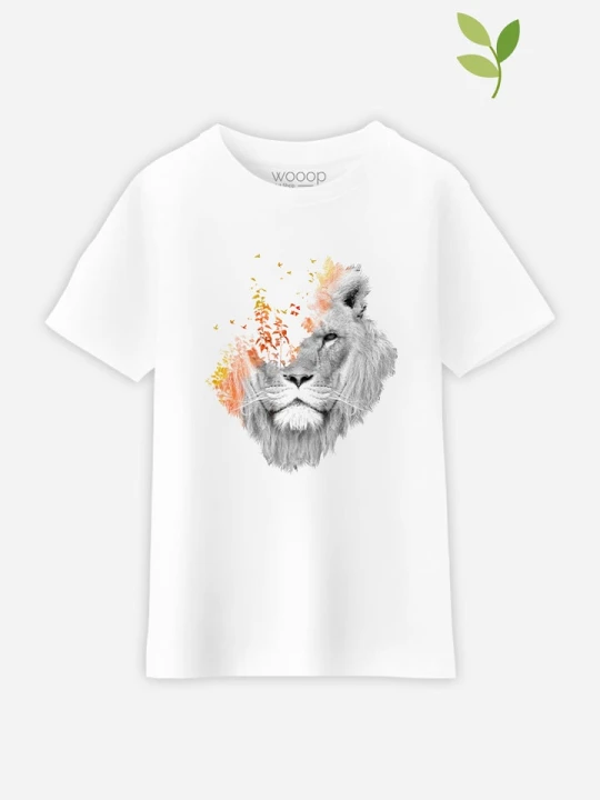 Zdjęcie produktu WOOOP Koszulka "If I Roar" w kolorze białym rozmiar: 116