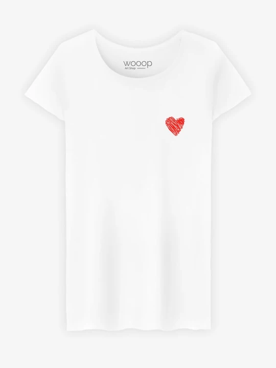 Zdjęcie produktu WOOOP Koszulka "Little Heart " w kolorze białym rozmiar: S