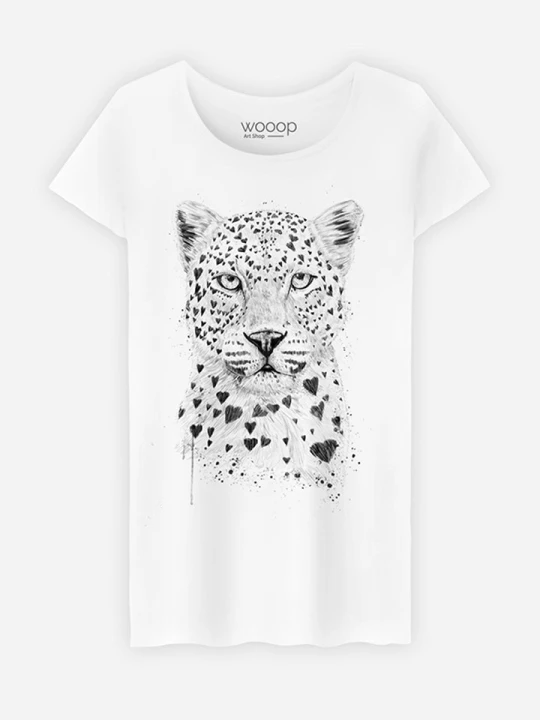 Zdjęcie produktu WOOOP Koszulka "Lovely Leopard" w kolorze białym rozmiar: XXL