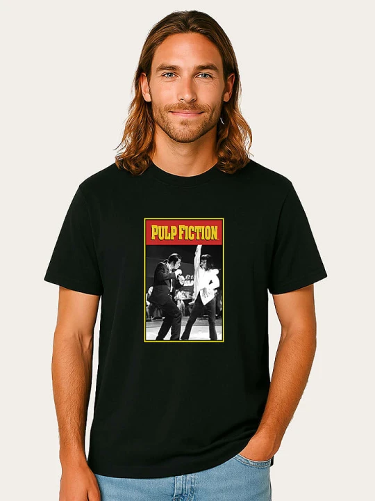 Zdjęcie produktu WOOOP Koszulka "Pulp Fiction Dance" w kolorze czarnym rozmiar: XXL