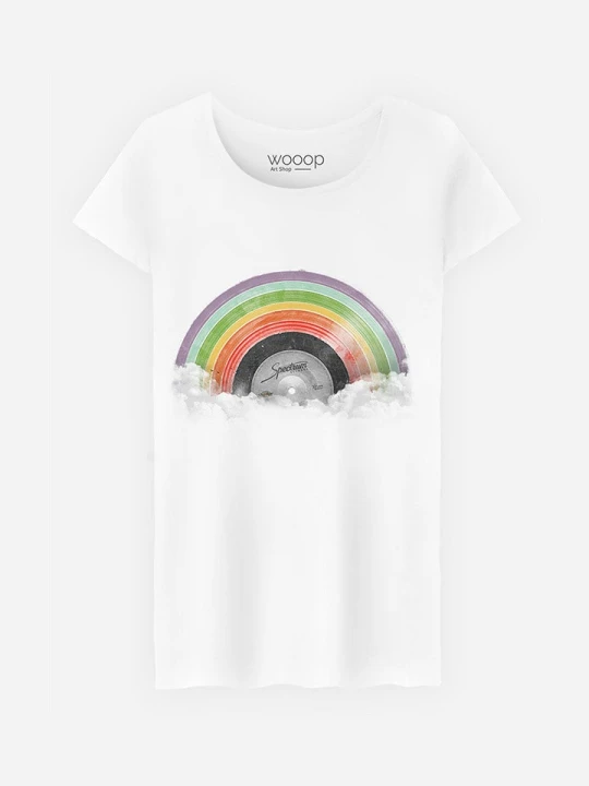 Zdjęcie produktu WOOOP Koszulka "Rainbow Classics" w kolorze białym rozmiar: XXL