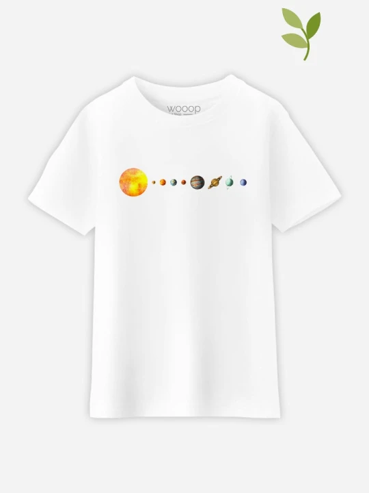 Zdjęcie produktu WOOOP Koszulka "Solar System" w kolorze białym rozmiar: 116