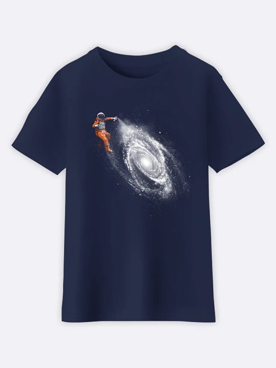 Zdjęcie produktu WOOOP Koszulka "Space art" w kolorze granatowym rozmiar: 116