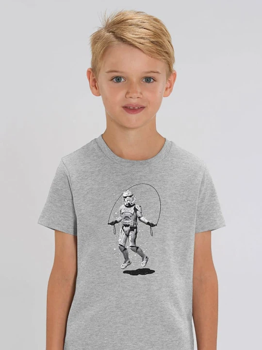 Zdjęcie produktu WOOOP Koszulka "Stormtrooper Skipping" w kolorze szarym rozmiar: 128