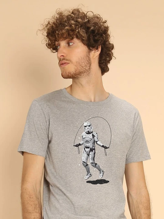 Zdjęcie produktu WOOOP Koszulka "Stromtrooper Skipping" w kolorze szarym rozmiar: XXL
