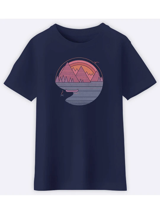 Zdjęcie produktu WOOOP Koszulka "The mountains are calling" w kolorze granatowym rozmiar: 140