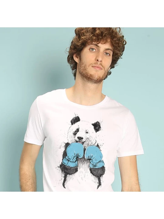 Zdjęcie produktu WOOOP Koszulka "The Winner Panda" w kolorze białym rozmiar: S
