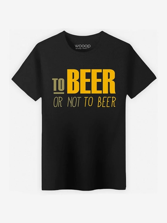 Zdjęcie produktu WOOOP Koszulka "To Beer or not to Beer" w kolorze czarnym rozmiar: L
