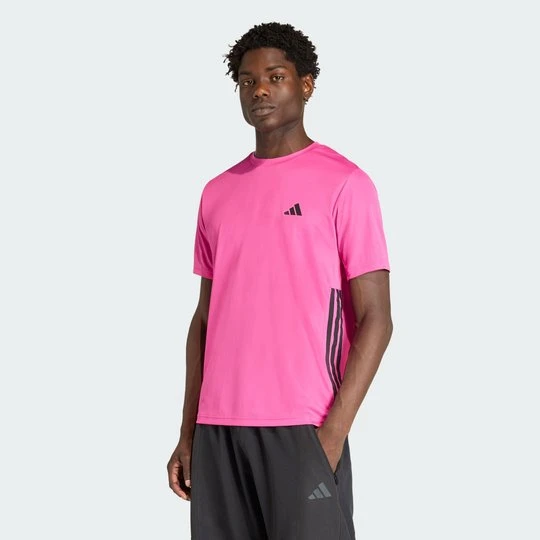 Zdjęcie produktu WORKOUT ESSENTIALS BASE 3-STRIPES T-SHIRT Adidas Semi Lucid Fuchsia