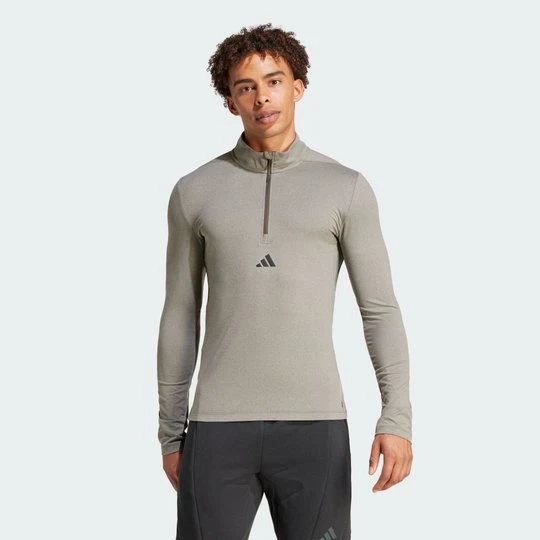 Zdjęcie produktu Workout Half-Zip Top Adidas Shadow Olive Mel.