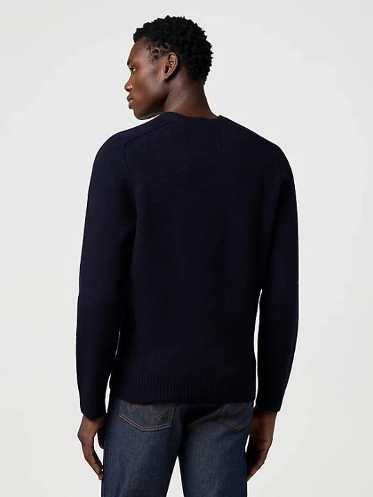 Zdjęcie produktu Wrangler Blue Bell Regular Boiled Wool Sweater Peacoat