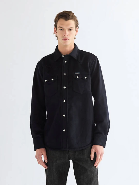 Zdjęcie produktu Wrangler Blue Bell Regular Wool Western Shirt Dark Navy