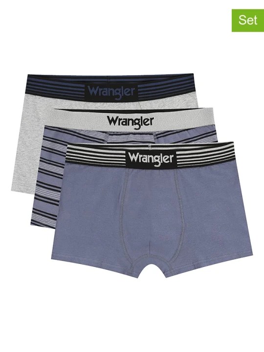 Zdjęcie produktu Wrangler Bokserki (3 pary) "Jarman" w kolorze antracytowo-szarym rozmiar: XL