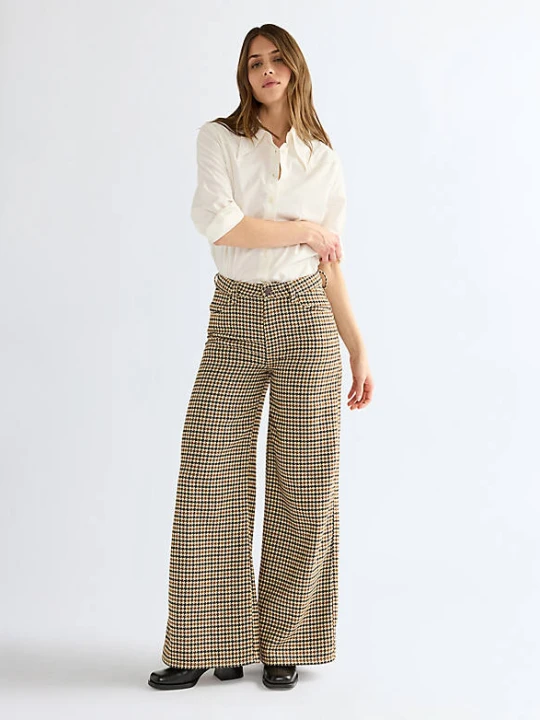 Zdjęcie produktu Wrangler Canyon Loose Trousers Houndstooth Bison Size 34 x32
