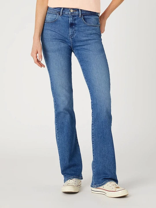 Zdjęcie produktu Wrangler Dżinsy - Bootcut - w kolorze niebieskim rozmiar: W28 / L32