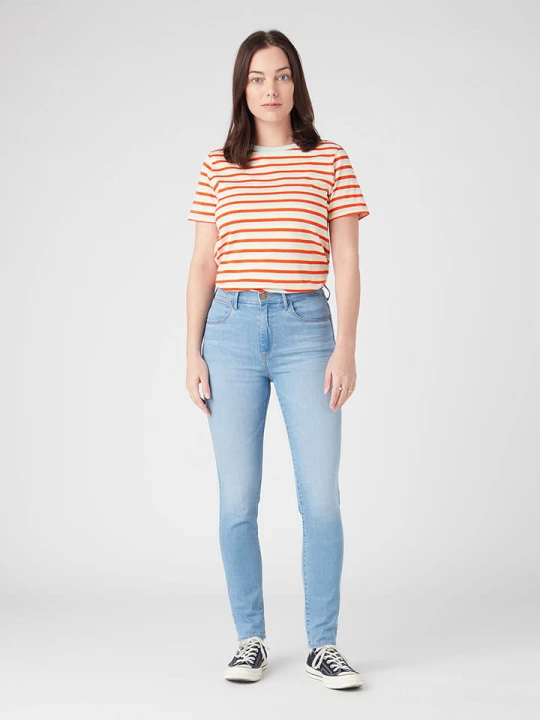 Zdjęcie produktu Wrangler Dżinsy "Brooklyn" - Skinny fit - w kolorze błękitnym rozmiar: W29 / L32