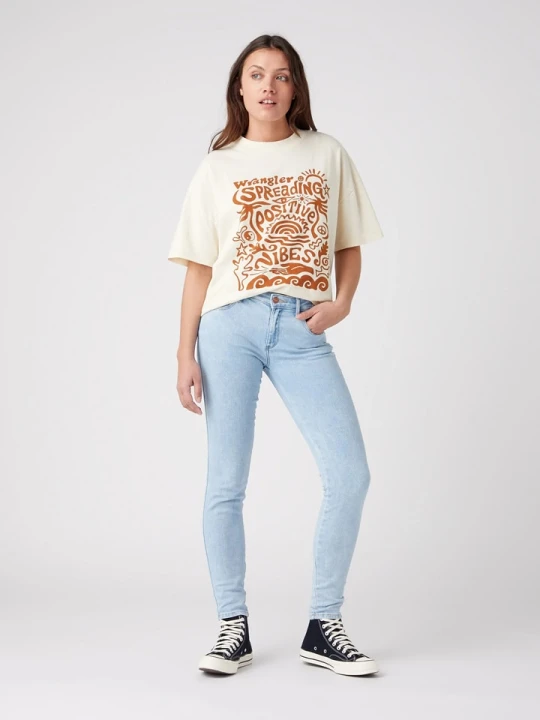 Zdjęcie produktu Wrangler Dżinsy "Skinny Let It Go" - Skinny fit - w kolorze błękitnym rozmiar: W31 / L32