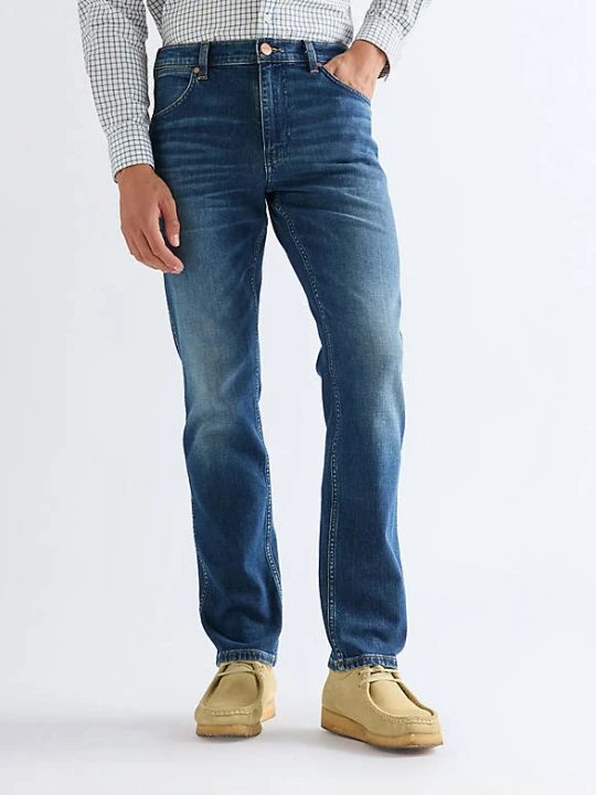 Zdjęcie produktu Wrangler Greensboro Straight Toughlite Low Stretch Jean Stormforge Blue Size 46 x34