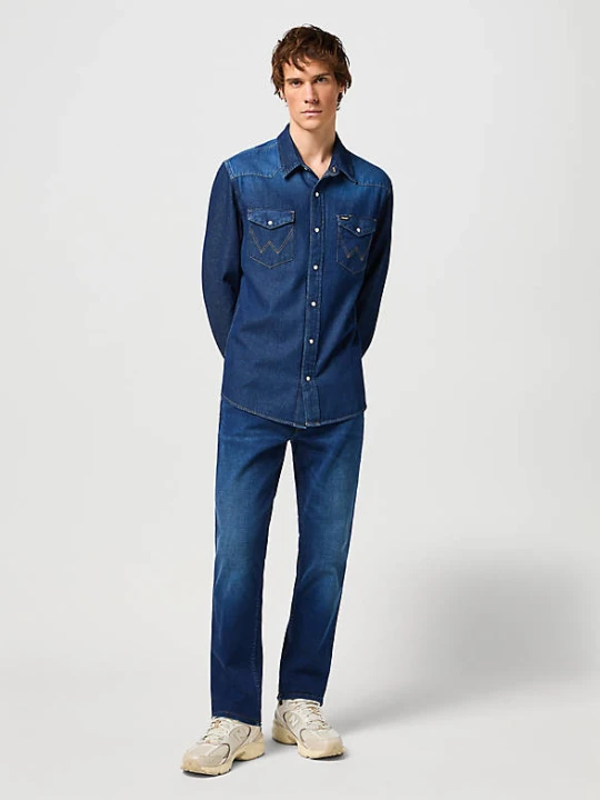 Zdjęcie produktu Wrangler Indigood Icons 27MW Western Shirt Dark Stone