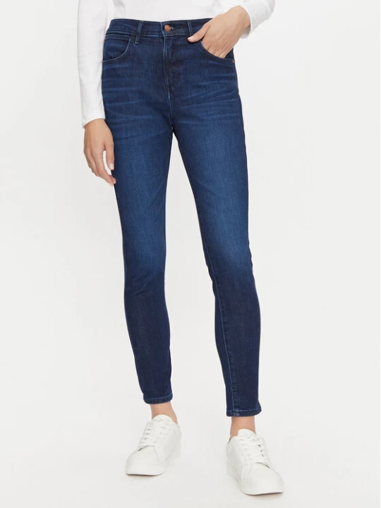 Zdjęcie produktu Wrangler Jeansy 112358235 Granatowy Skinny Fit
