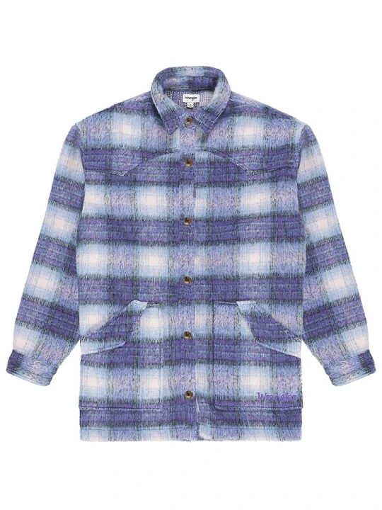 Zdjęcie produktu Wrangler Kurtka koszulowa w kolorze fioletowo-błękitnym rozmiar: M
