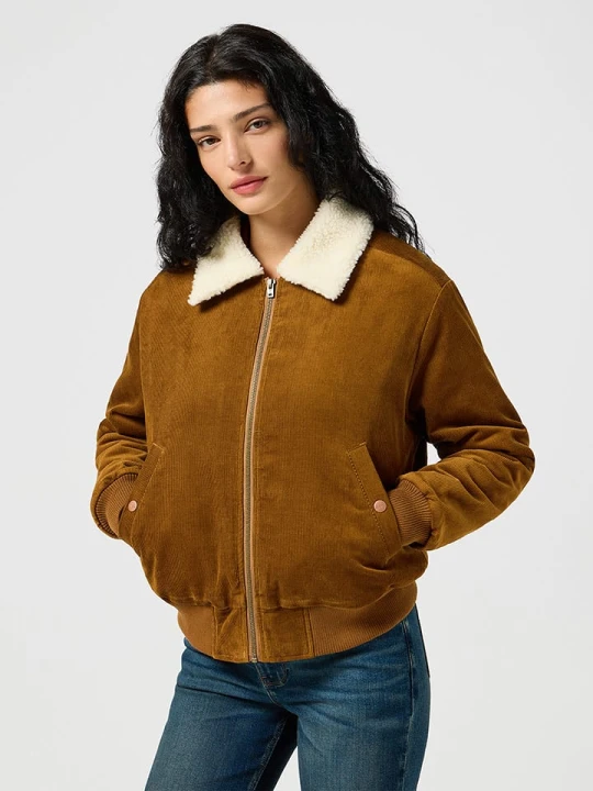 Zdjęcie produktu Wrangler Kurtka sztruksowa w kolorze brązowym rozmiar: L