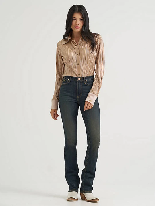 Zdjęcie produktu Wrangler Lainey Wilson x Wrangler Boot Hugger Jean Dark Denim Size 32 x32