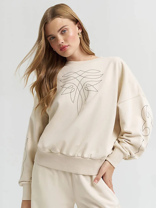 Zdjęcie produktu Wrangler Lainey Wilson x Wrangler Cowboy Sweatshirt Cream Cream