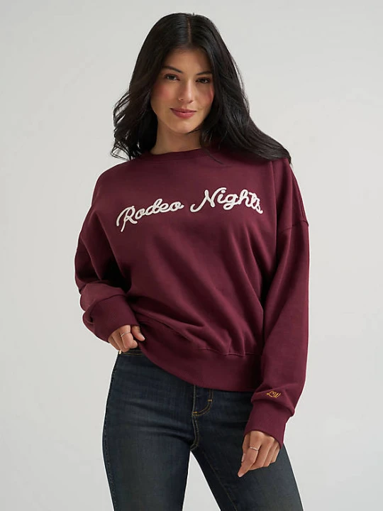 Zdjęcie produktu Wrangler Lainey Wilson x Wrangler Rodeo Night Sweatshirt Wine