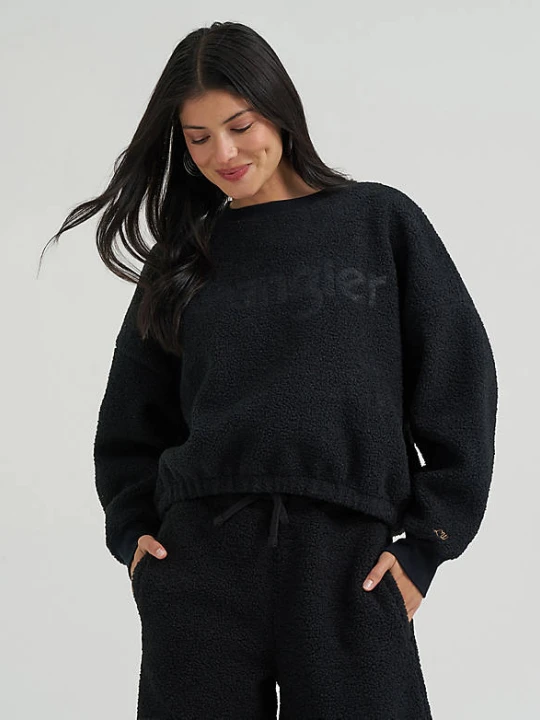 Zdjęcie produktu Wrangler Lainey Wilson x Wrangler Sherpa Sweatshirt Midnight